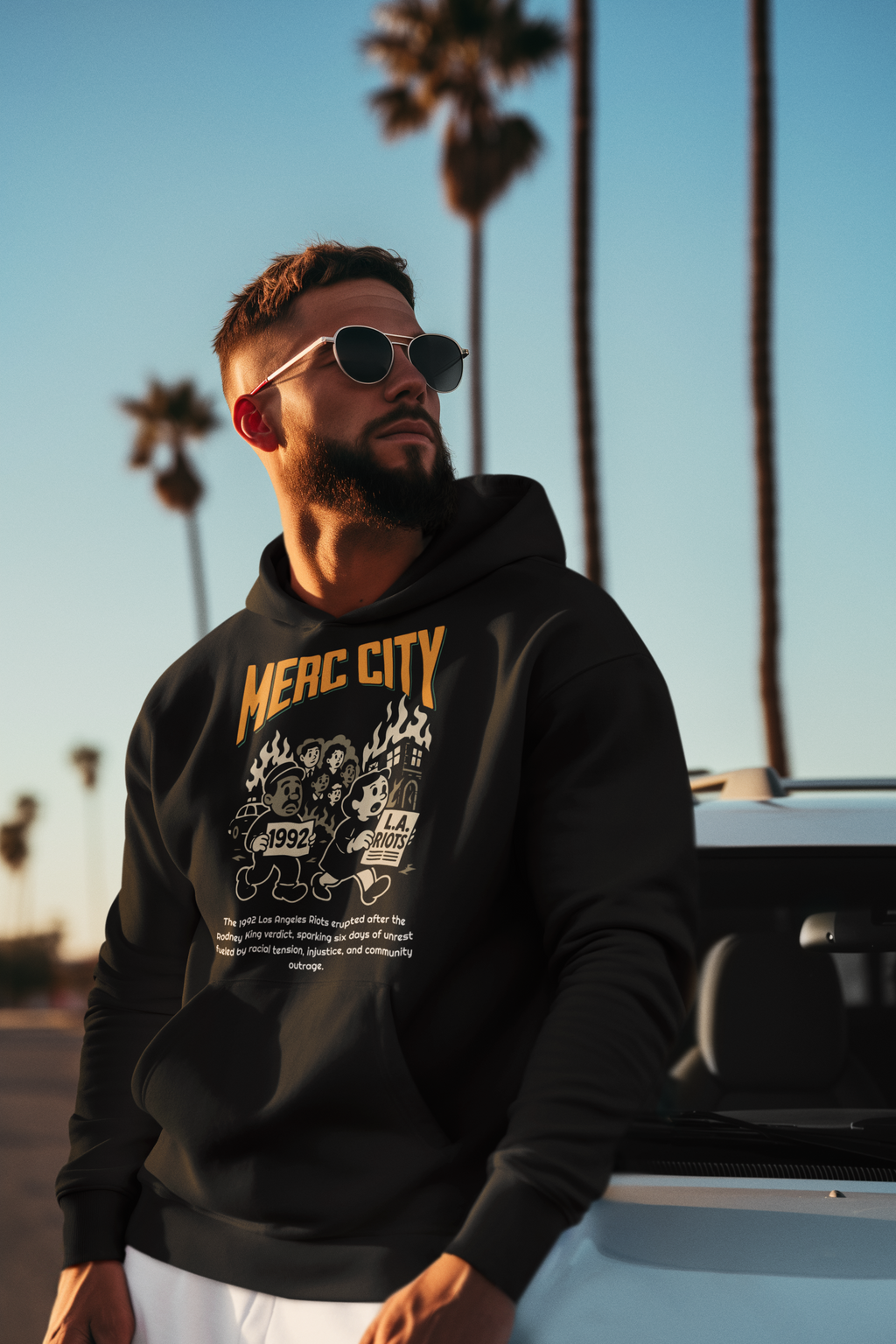 Merc City 1992 L.A. Uprising Retro Hoodie