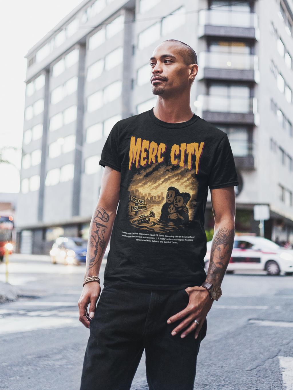 Merc City – Hurricane Katrina Graphic T-Shirt