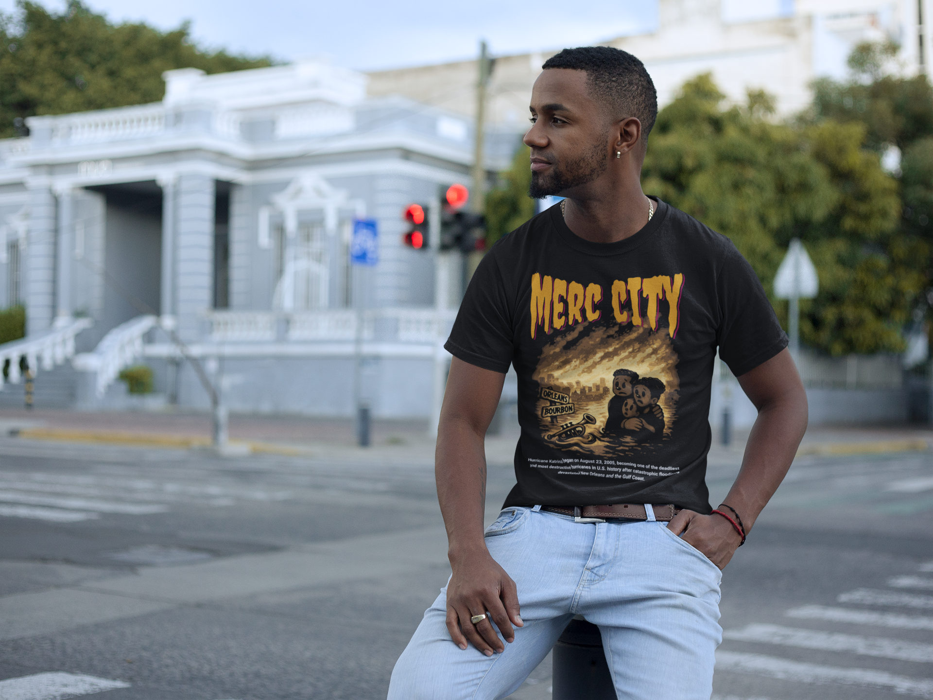 Merc City – Hurricane Katrina Graphic T-Shirt