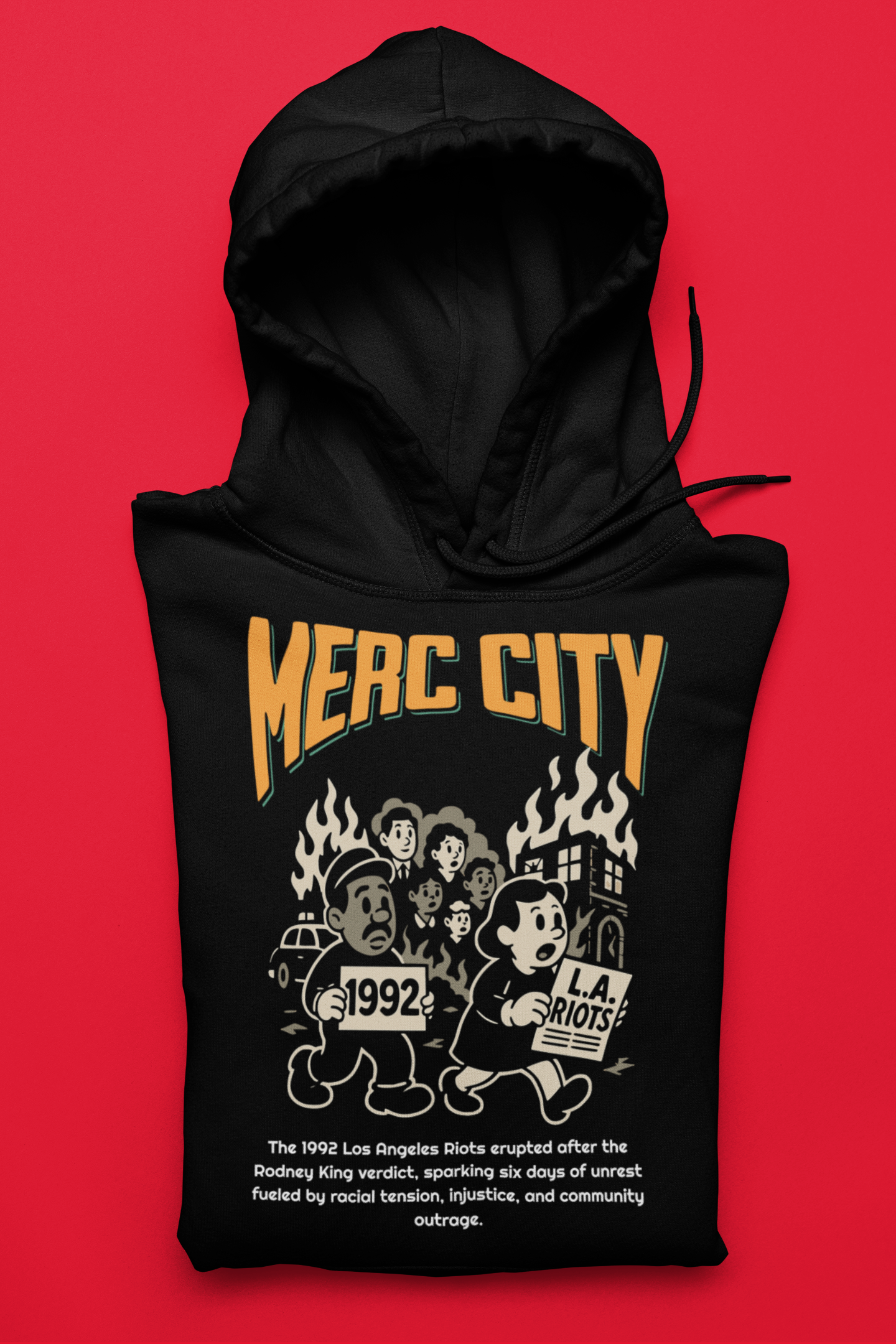 Merc City 1992 L.A. Uprising Retro Hoodie