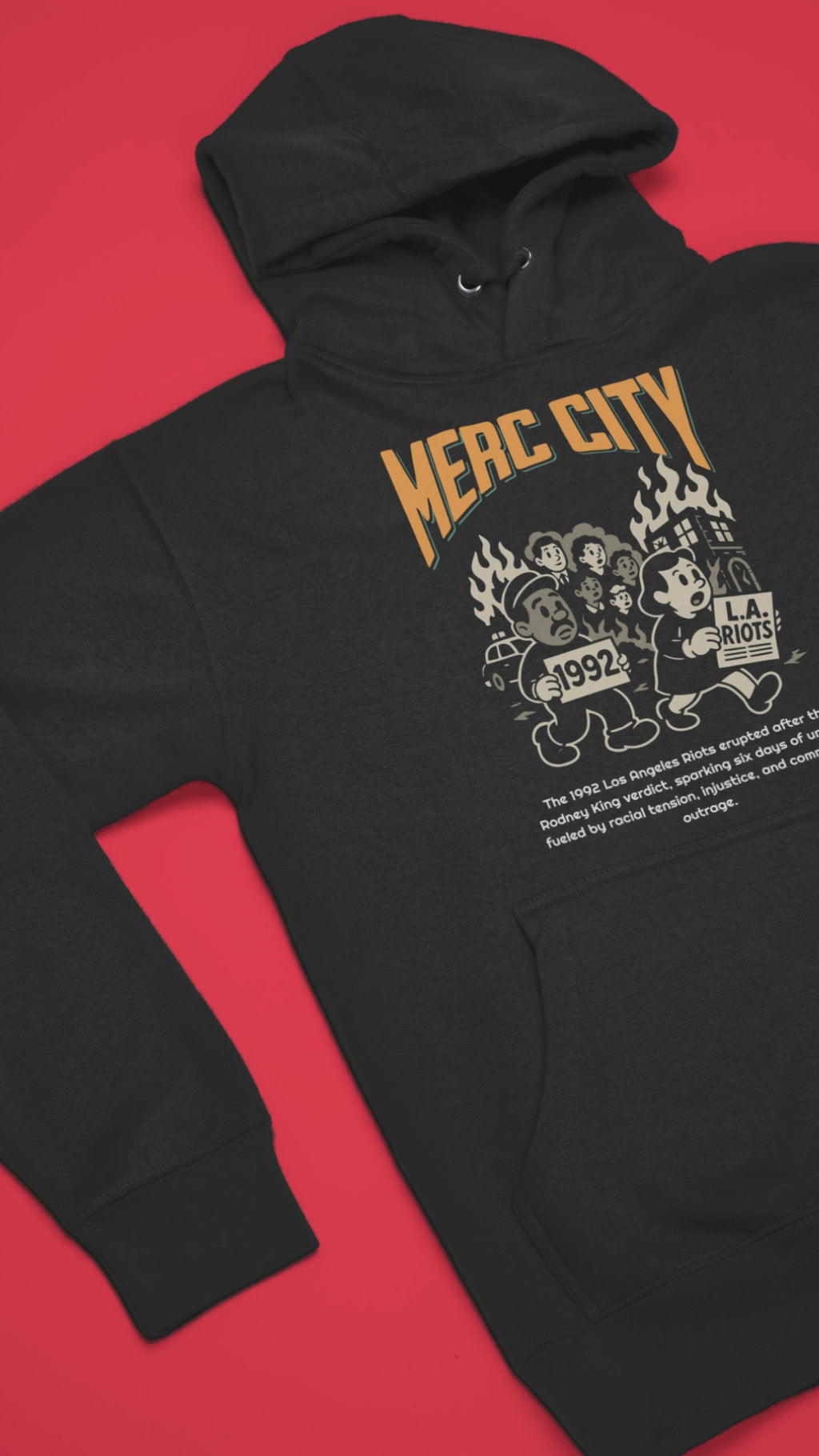 Merc City 1992 L.A. Uprising Retro Hoodie