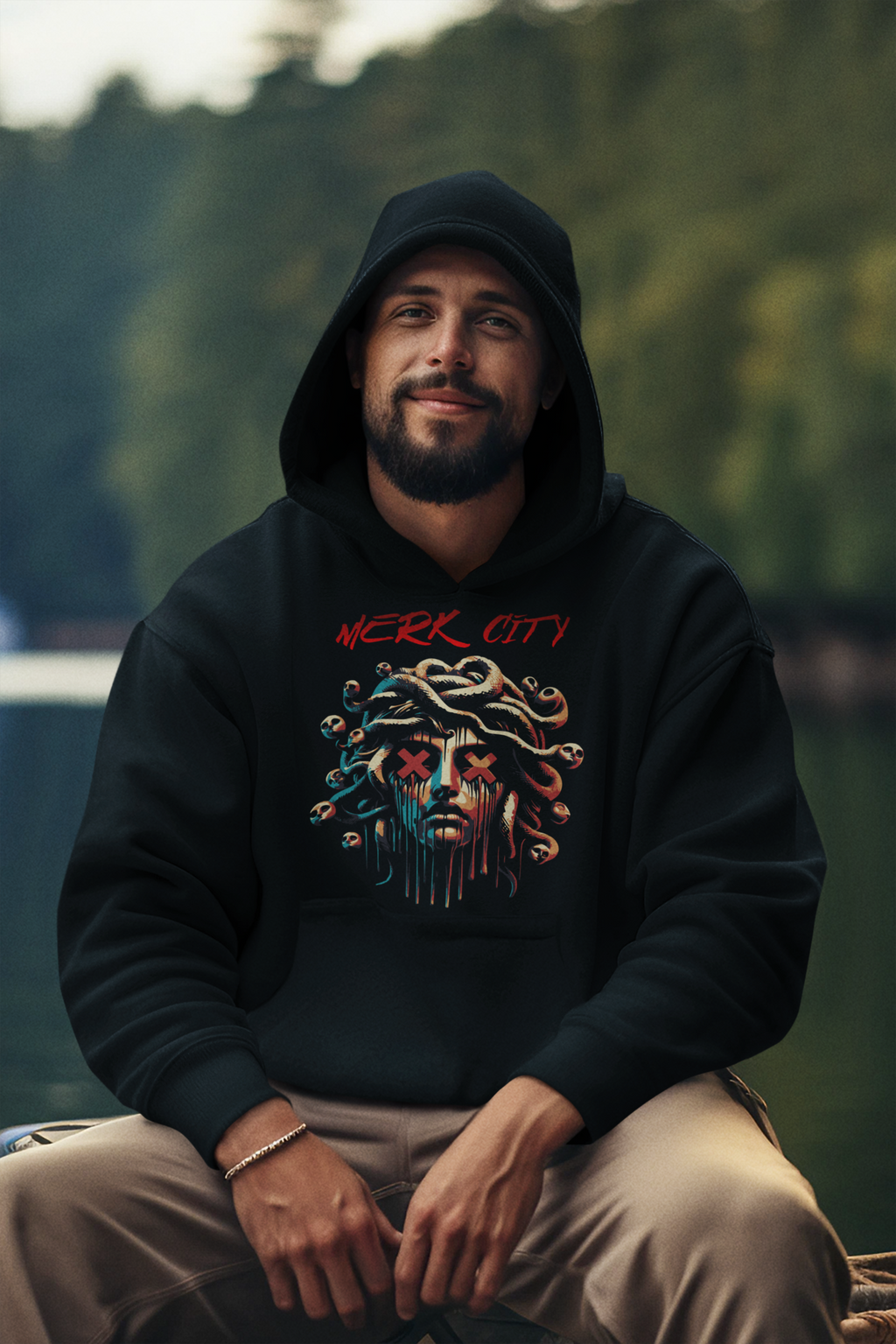 Merk City Medusa Drip Hoodie