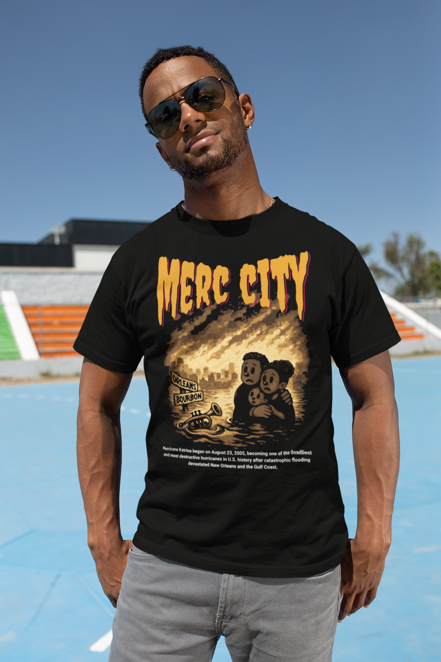 Merc City – Hurricane Katrina Graphic T-Shirt